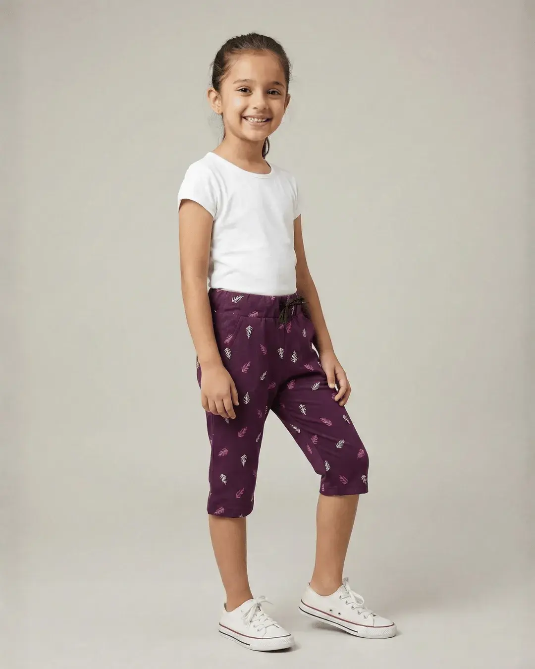 Angel girls capri set  - Purple