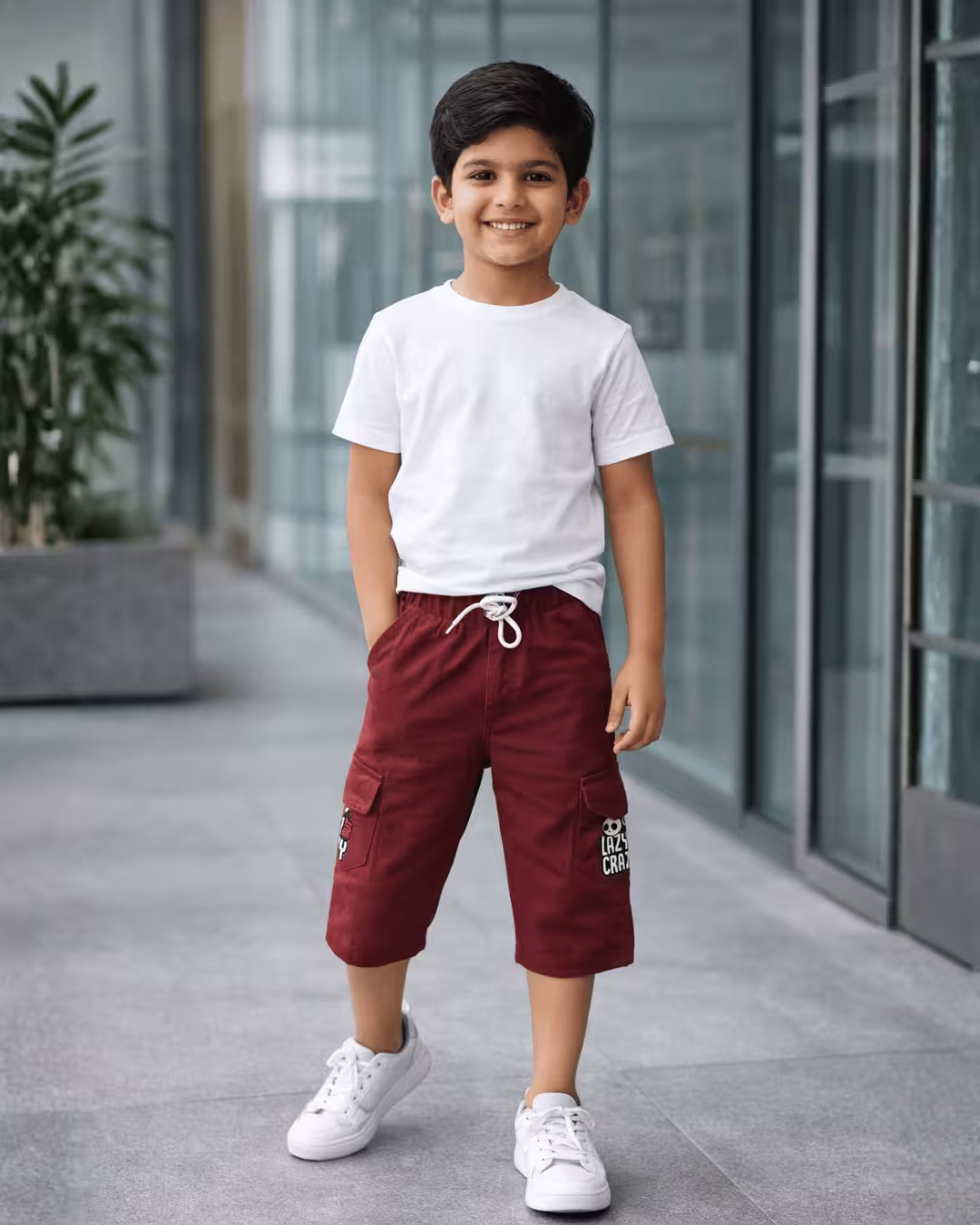 Jimmy Boys Cargo Capri - Marron