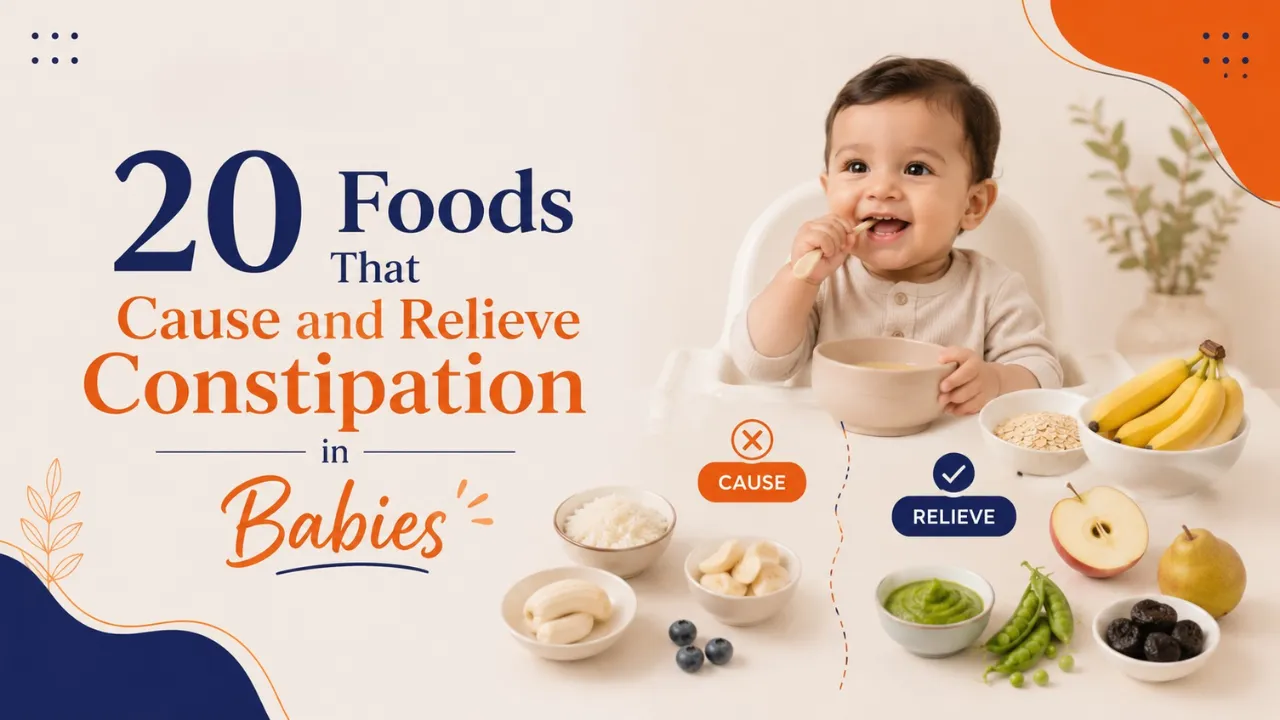 20 Foods That Cause and Relieve Constipation in Babies