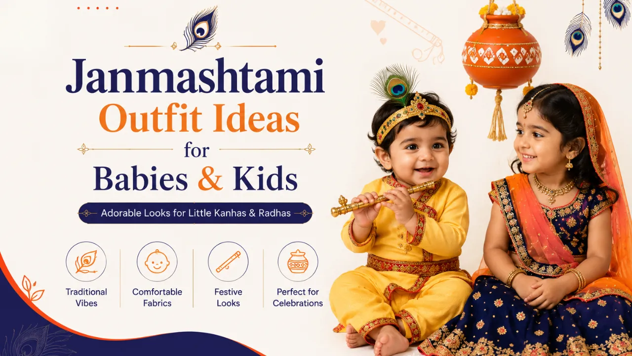 Janmashtami Outfit Ideas for Babies & Kids: Adorable Traditional Looks for Krishna Janmashtami