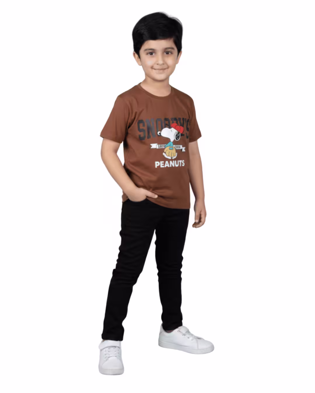 OLA Boys T-shirt - Dark Brown