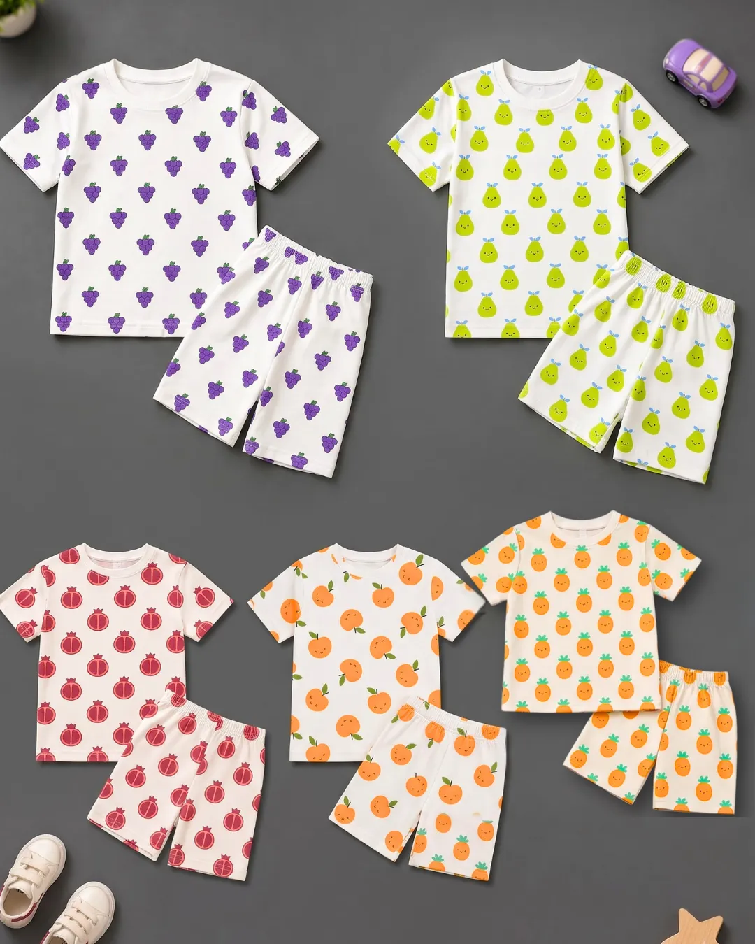 Fruit Chart Unisex Cord set Pack of 5